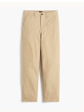 J. Crew Women's Cotton Camp Pant in Light Khaki